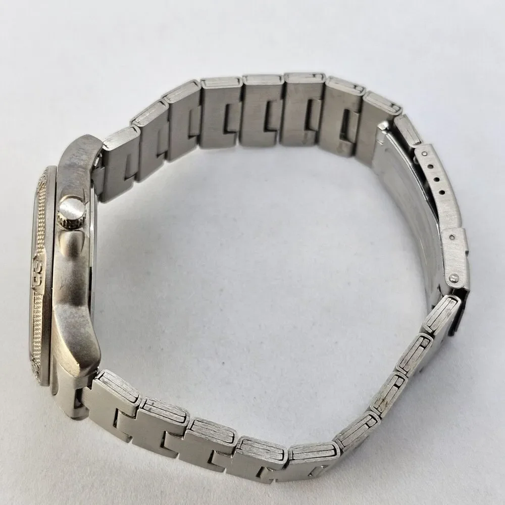 Belle Suisse 38MM Men's Watch Black Dial Gray Band Mineral Crystal 8